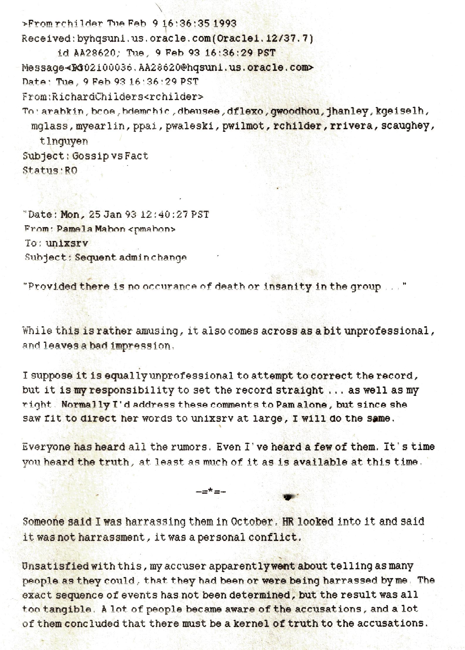 Thomas Childers' email printout, page 47 of 134